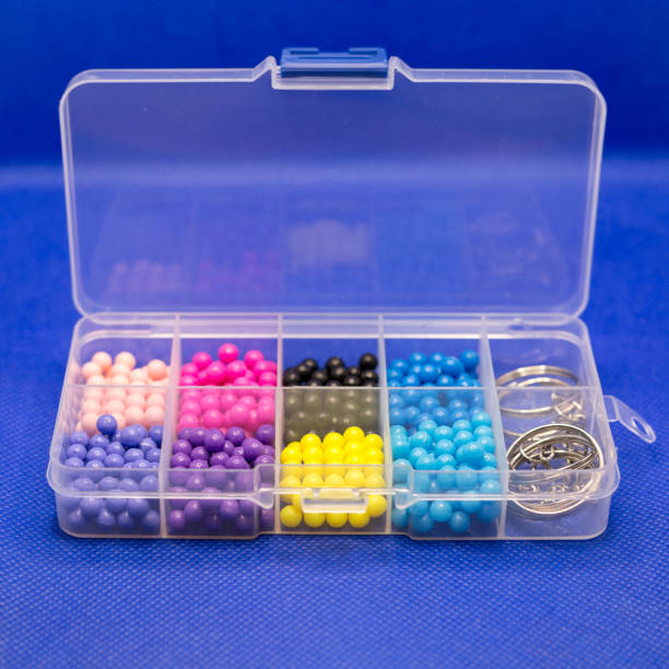 istock Container organizer with cells for small items for women's needlework and creativity 1390096457
