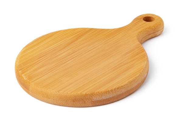 istock Wooden board isolated on white background, close up 1390097562