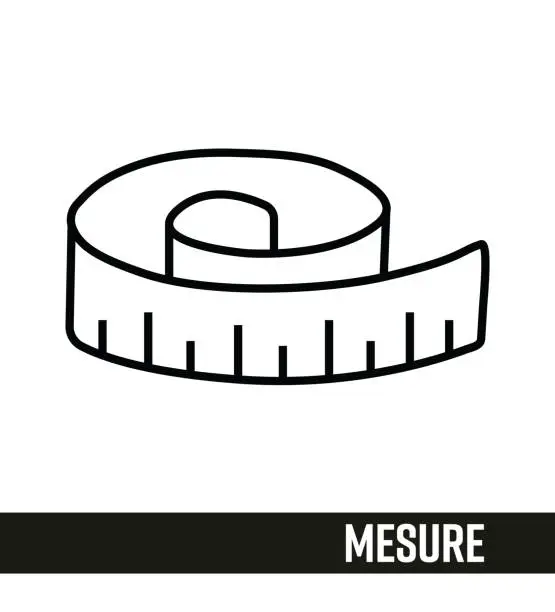 Vector illustration of Assessment line icon concept. Measure line icon design.