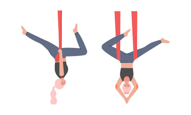 Yoga Trapeze Stock Illustrations, Cliparts and Royalty Free Yoga