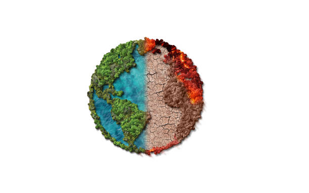 Environment Day and Earth Day Concept World climate change 3d concept.
Global Warming and Pollution Concept - Sustainability of environment. global warm stock pictures, royalty-free photos & images