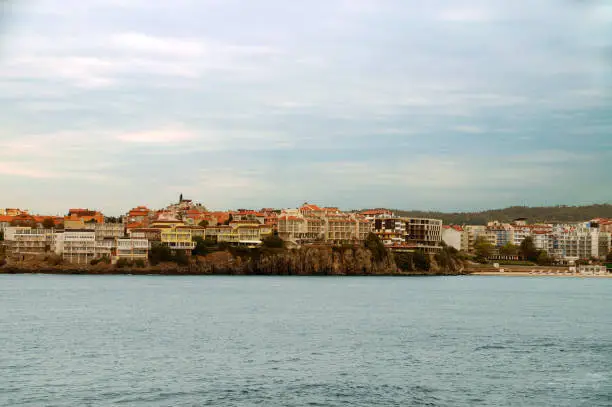 Photo of view from the sea on the city of Sozopol Bulgaria
