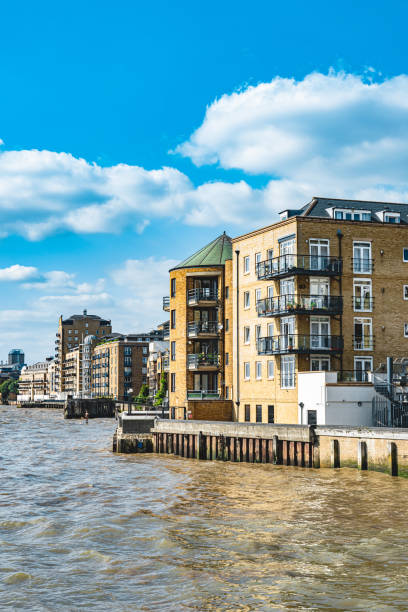 istock Luxury apartments on the Thames, London, UK 1390124688