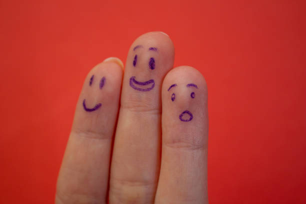 istock Funny facial expressions on fingers. 1390125832
