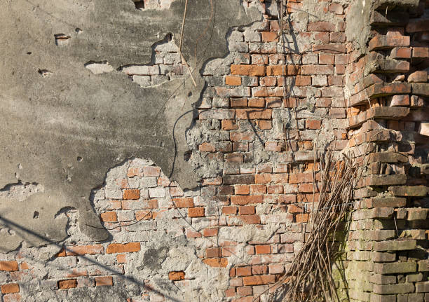 istock abstract background with a selective focus on ruined plaster on the wall as a map. Overlay effect for photo 1390126977
