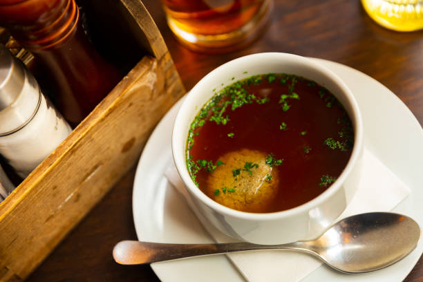 istock Homemade beef soup with liver dumplings 1390129735