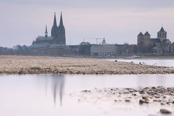 istock Drought in Germany, low water on Rhine river 1390130343