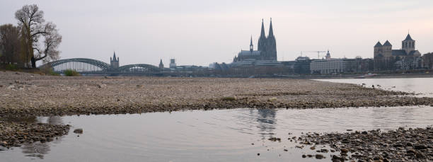 istock Drought in Germany, low water on Rhine river 1390130374
