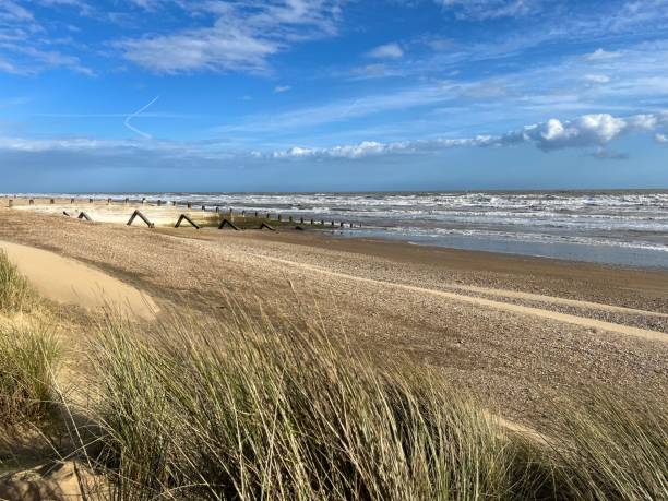 Camber Sands, East Sussex stock photo