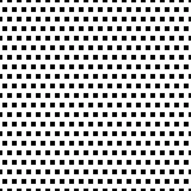 Vector illustration of Seamless pattern background with squares. Modern black and white texture. Geometric background