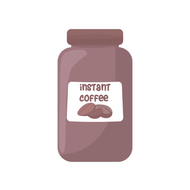 istock Instant coffee glass jars o isolated on white vector illustration. Granulated coffee. 1390148918