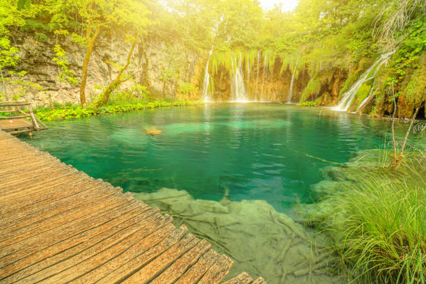 istock Galovacki Buk waterfall in Plitvice Lakes 1390150203
