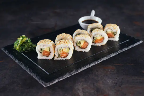 Photo of Fresh sushi rolls