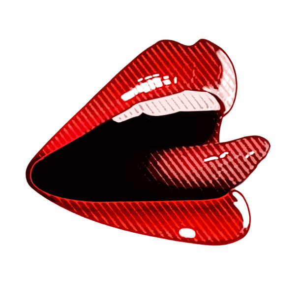 istock Close-up of woman licking lips 1390165272