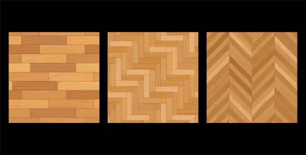 Vector illustration of wooden floor parquet