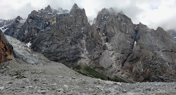 Avalanche in Karakoram range.