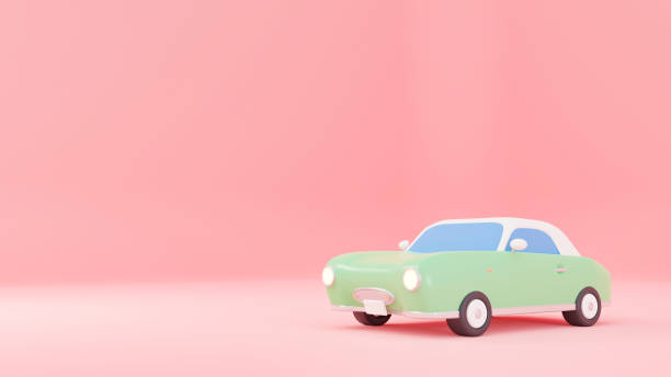 istock Image of retro car composed of 3D illustration. 1390176769