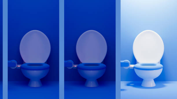 istock Image of toilet composed of 3D illustration. 1390176802