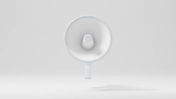 istock Illustration of a megaphone drawn at 3DCG. Taken from the front. 1390177107
