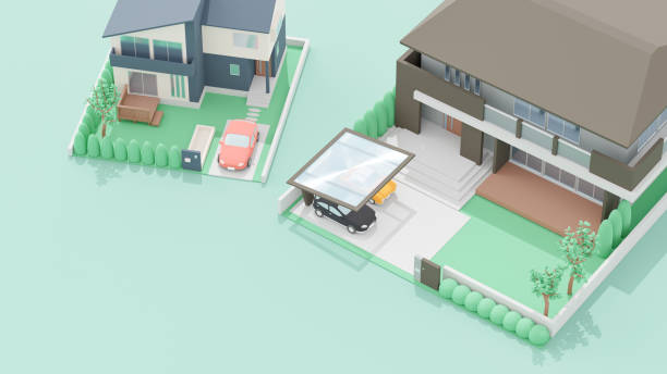 istock Image of housing consisting of 3D illustration. 1390177258