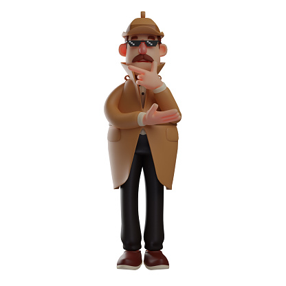 3D Detective Cartoon Picture with cool poses