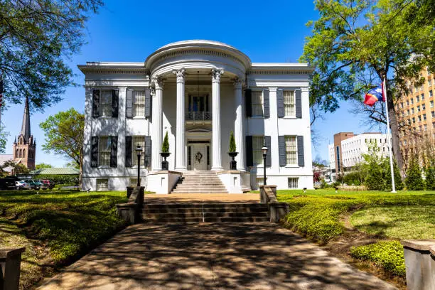 Jackson, MS - April 7, 2022: The Mississippi Governor's Mansion in Jackson, MS
