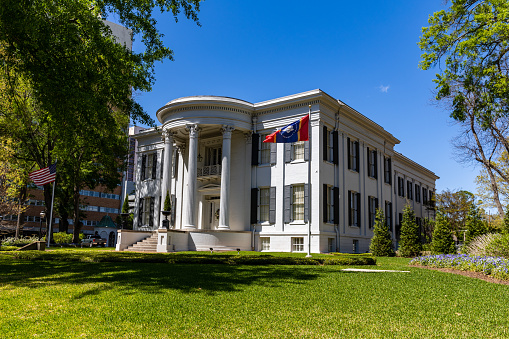 Jackson, MS - April 7, 2022: The Mississippi Governor's Mansion in Jackson, MS