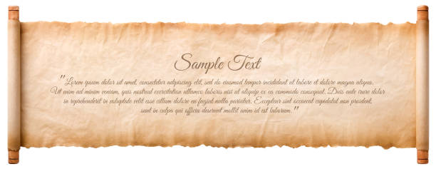 old parchment paper scroll sheet vintage aged or texture isolated on white background old parchment paper scroll sheet vintage aged or texture isolated on white background. sheet metal rolling stock illustrations