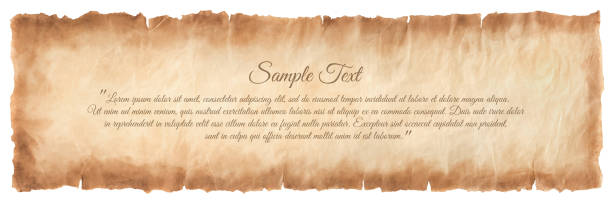 old parchment paper sheet vintage aged or texture isolated on white background old parchment paper sheet vintage aged or texture isolated on white background. sheet metal rolling stock illustrations