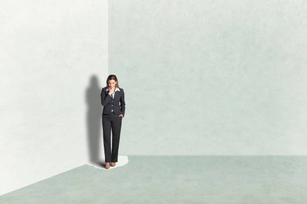 istock Woman Painted Into A Corner 1390197761
