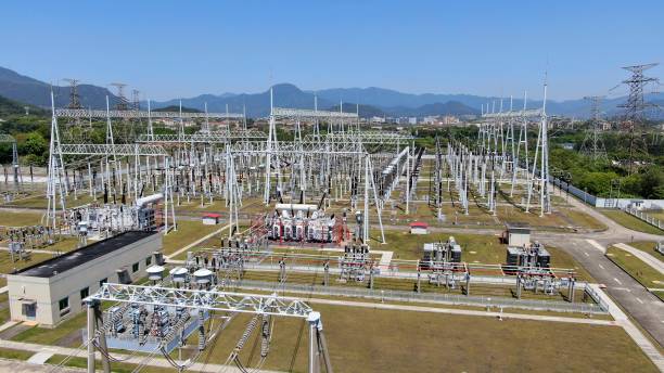 istock Energy transmission, high voltage substations 1390198537