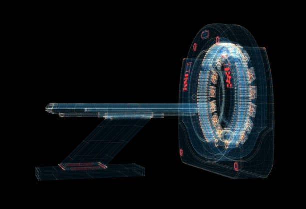 istock Digital MRI scan Hologram. Medicine and Technology Concept 1390219276