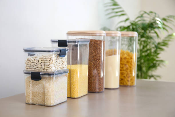 istock Containers for storing bulk products in the kitchen. 1390227651
