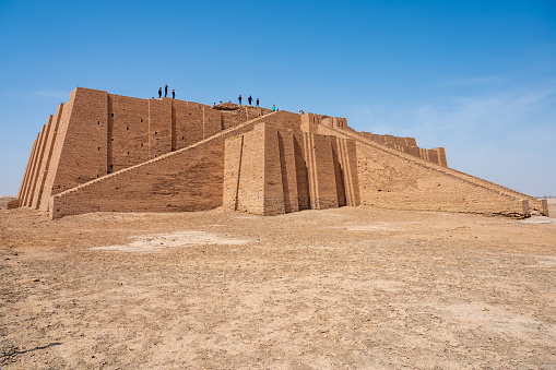 Ziggurat of Ur is a Neo-Sumerian ziggurat on the site of the ancient city of Ur near Nasiriyah, in present-day Dhi Qar Province, Iraq. The structure was built during the Early Bronze Age but had crumbled to ruins by the 6th century BC of the Neo-Babylonian period, when it was restored by King Nabonidus.