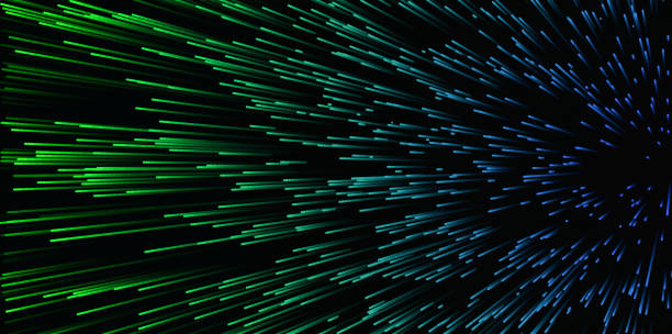 istock Background with green and blue lights  lines. 1390247579
