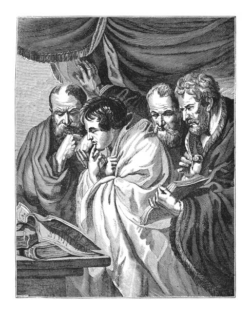 istock The Four Evangelists - Vintage engraved illustration 1390251419