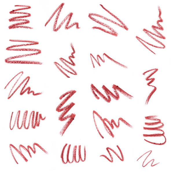 istock set of Lip liner stroke on white background 1390259117