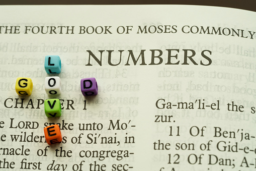 The fourth book of Moses commonly call Numbers. Holy Bible Book for bakground ad inspiration