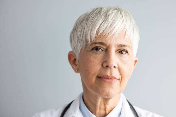 Confident senior medical professional