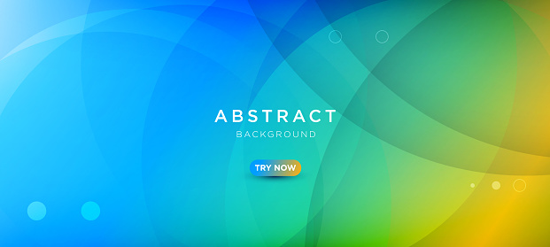 Abstract blue and green gradient geometric shape circle background. Modern futuristic background. Can be use for landing page, book covers, brochures, flyers, magazines, any brandings, banners, headers, presentations, and wallpaper backgrounds