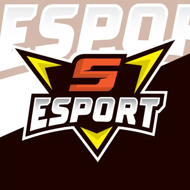 Vector illustration of S initial letter esport logo illustration design, gaming initial mascot logo, esport team logo ideas