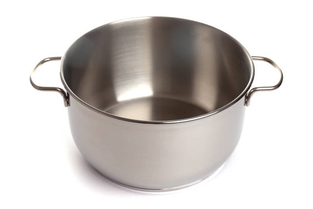 istock new empty metal saucepan on a white background without a lid 1390278719