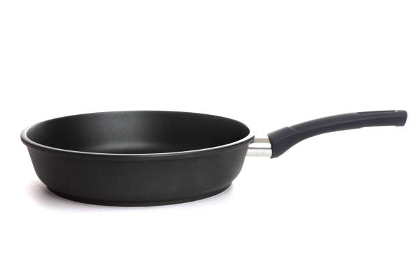 istock black frying pan with black handle and non-stick coating on a white background 1390278883