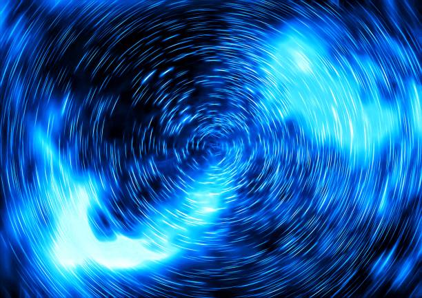 Abstract background of colorful light swirling in outer space