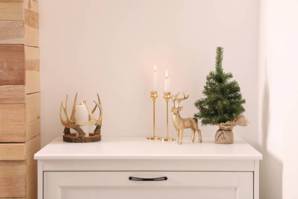 istock Beautiful Christmas decor in contemporary room. Interior design 1390279911