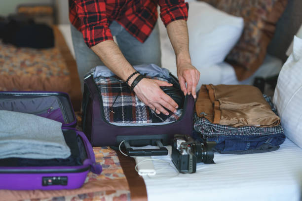 istock Close Up to a Luggage Packing 1390282372