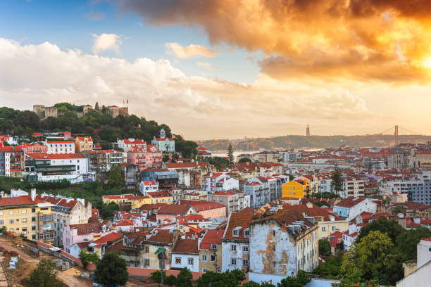 istock Lisbon, Portugal Old Town at Dusk 1390288288