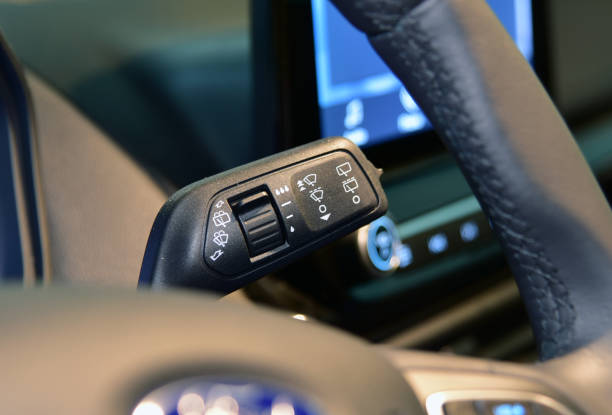istock Switch to activate wiper in passenger car 1390288552