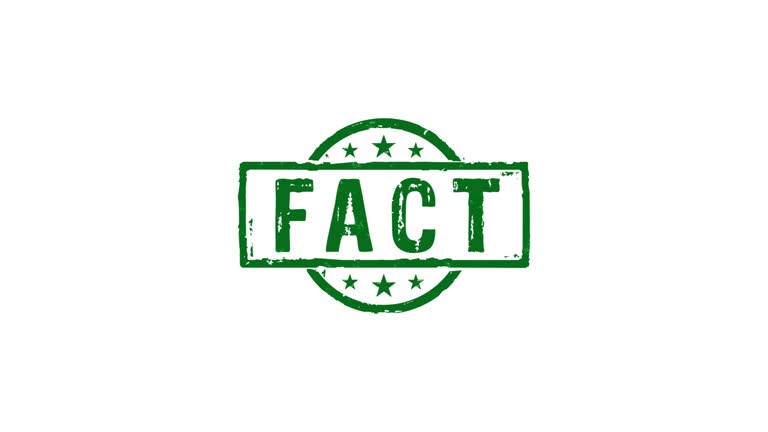 Fact stamp and stamping isolated animation