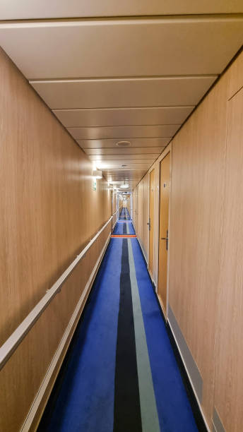 istock Corridor at cruise shipping , travel concept 1390293097